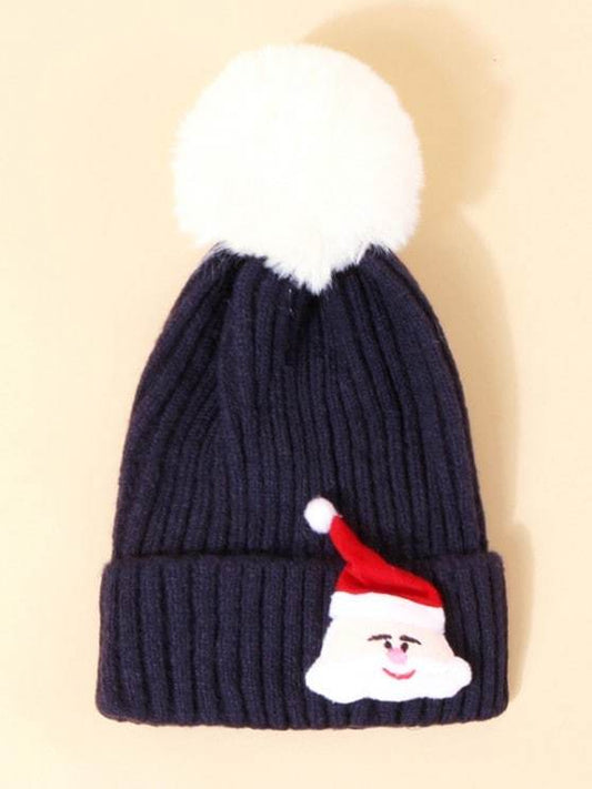 Christmas Santa Pattern Pom Pom Hat - INS | Online Fashion Free Shipping Clothing, Dresses, Tops, Shoes