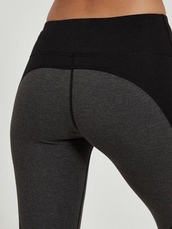 Color Block Stitch Trim Sports Leggings - INS | Online Fashion Free Shipping Clothing, Dresses, Tops, Shoes