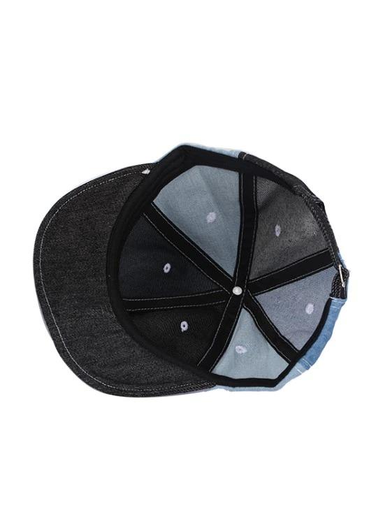 Colorblock Denim Baseball Cap - INS | Online Fashion Free Shipping Clothing, Dresses, Tops, Shoes