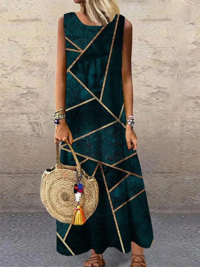 Crew Neck Floral Print Casual Long Dress - Maxi Dresses - INS | Online Fashion Free Shipping Clothing, Dresses, Tops, Shoes - 20-30 - 21/07/2021 - color-black