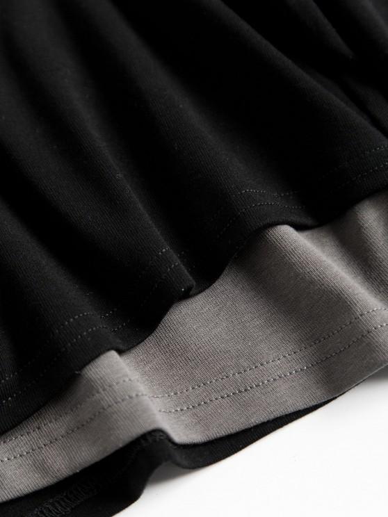 Cropped Crossover Front Baby Tee - T-shirts - INS | Online Fashion Free Shipping Clothing, Dresses, Tops, Shoes - 02/18/2021 - Autumn - Black