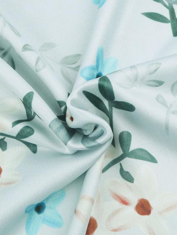 Disty Sling Print Bodycon Mini Dress - Mini Dresses - INS | Online Fashion Free Shipping Clothing, Dresses, Tops, Shoes - 21/04/2021 - Catagory_Mini Dresses - Color_Light Blue