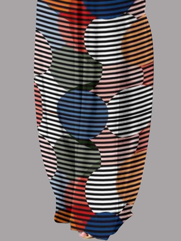 Dot & Stripes Printed Sleeveless Sling Maxi Dress - Maxi Dresses - INS | Online Fashion Free Shipping Clothing, Dresses, Tops, Shoes - 10/06/2021 - Color_Black - Color_Blue
