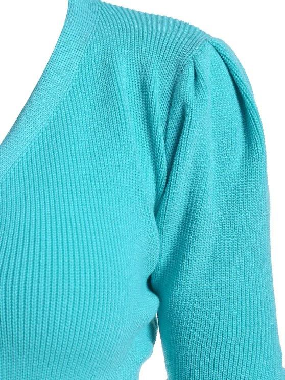 Double Breasted Buttoned Cuff Knit Cardigan - INS | Online Fashion Free Shipping Clothing, Dresses, Tops, Shoes