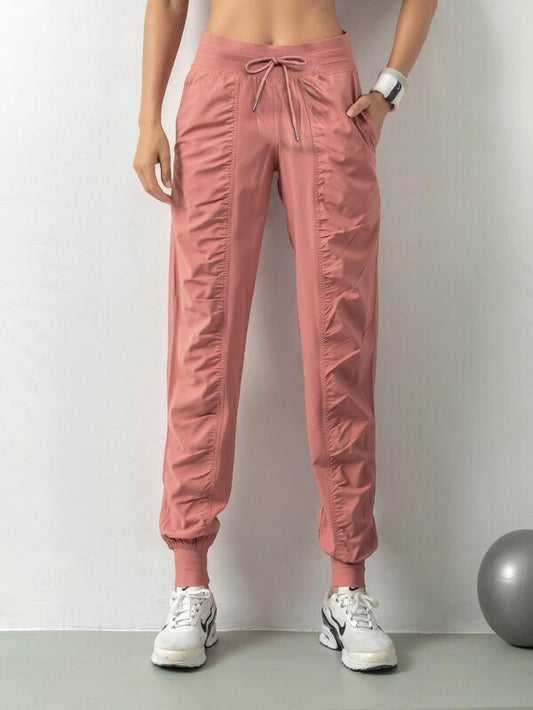 Drawstring Waist Slant Pocket Sports Pants - Activewear - INS | Online Fashion Free Shipping Clothing, Dresses, Tops, Shoes - 02/18/2021 - Activewear - Autumn