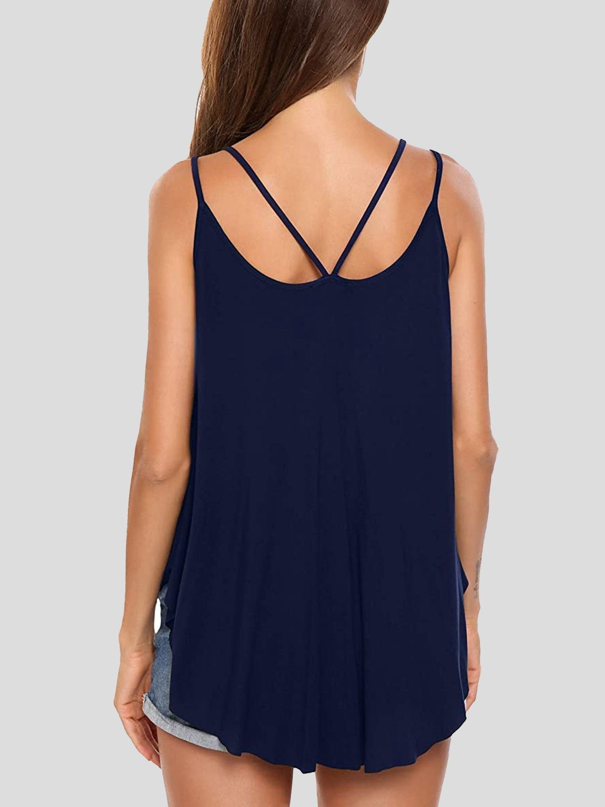 Elegant Double Sling Big Swing Women's Vest - Tank Tops - INS | Online Fashion Free Shipping Clothing, Dresses, Tops, Shoes - 10-20 - 14/07/2021 - color-apricot