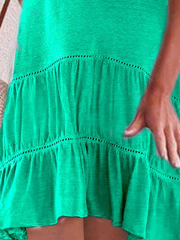 Embroidered Big Swing Vest Stitching Dress - Mini Dresses - INS | Online Fashion Free Shipping Clothing, Dresses, Tops, Shoes - 17/06/2021 - 20-30 - color-gray