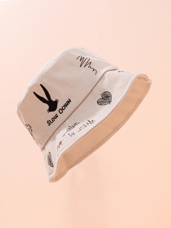 Embroidered Bucket Hat - INS | Online Fashion Free Shipping Clothing, Dresses, Tops, Shoes