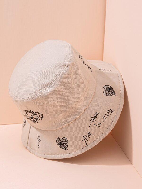 Embroidered Bucket Hat - INS | Online Fashion Free Shipping Clothing, Dresses, Tops, Shoes
