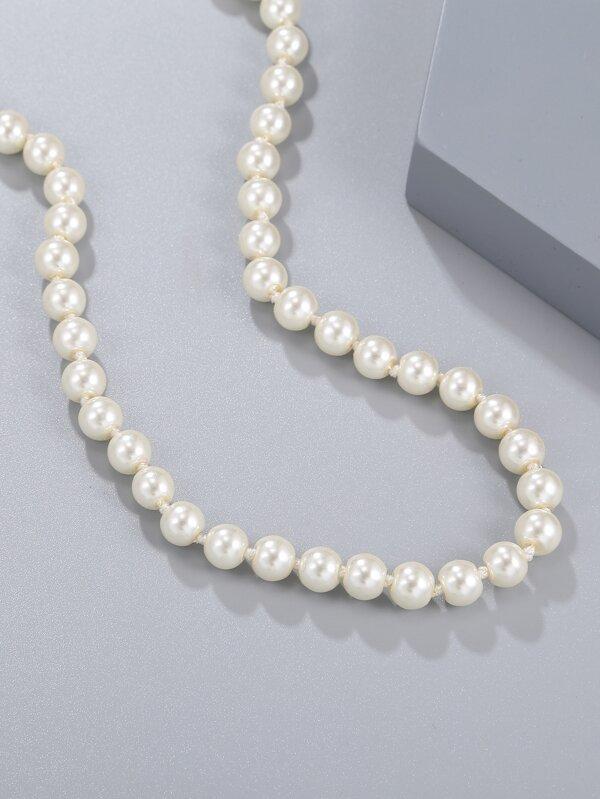 Faux Pearl Beaded Necklace - INS | Online Fashion Free Shipping Clothing, Dresses, Tops, Shoes