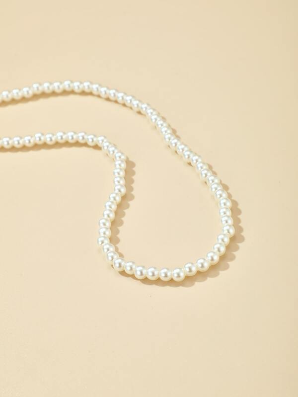Faux Pearl Beaded Necklace - INS | Online Fashion Free Shipping Clothing, Dresses, Tops, Shoes