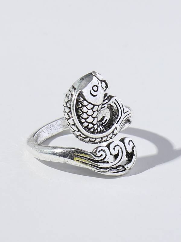 Fish Detail Cuff Ring - INS | Online Fashion Free Shipping Clothing, Dresses, Tops, Shoes
