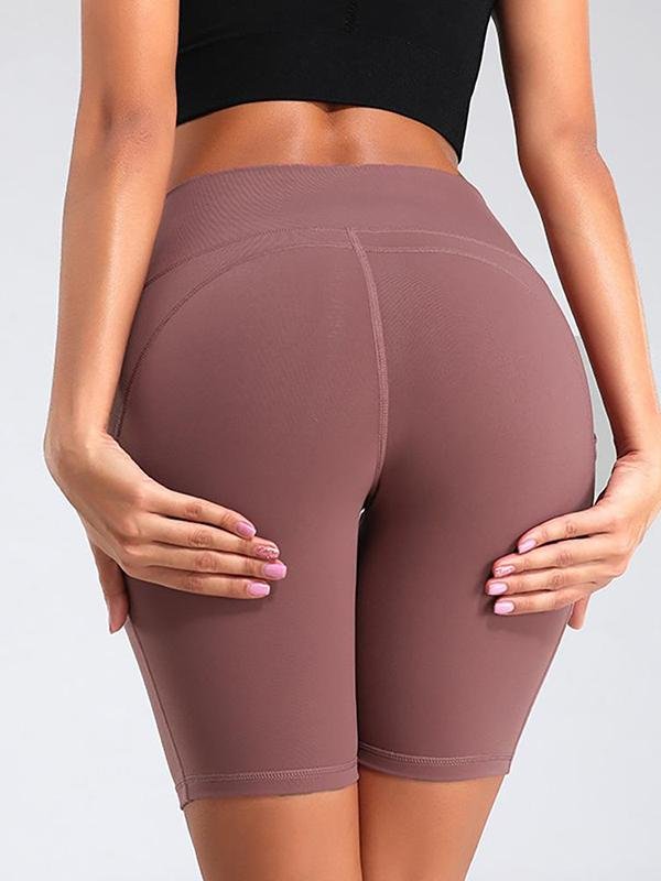 Five Inch Pocket Tight Fitness Quick-drying Hip-lifting Yoga Shorts - Sport Shorts - INS | Online Fashion Free Shipping Clothing, Dresses, Tops, Shoes - 19/04/2021 - Category_Sport Shorts - Color_Purple