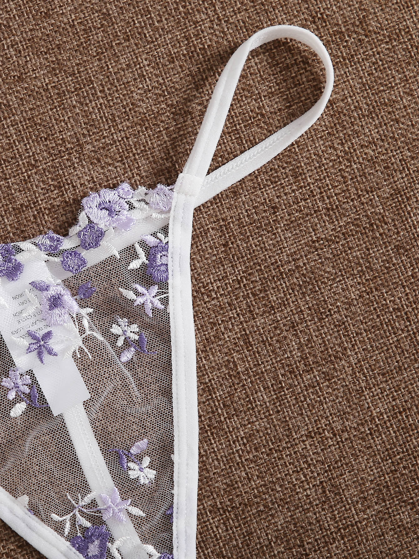 Floral Embroidered Mesh Underwire Lingerie Set - INS | Online Fashion Free Shipping Clothing, Dresses, Tops, Shoes