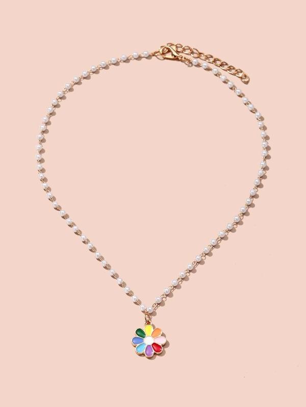 Flower Charm Necklace - INS | Online Fashion Free Shipping Clothing, Dresses, Tops, Shoes