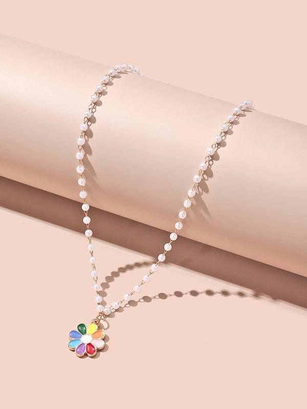 Flower Charm Necklace - INS | Online Fashion Free Shipping Clothing, Dresses, Tops, Shoes
