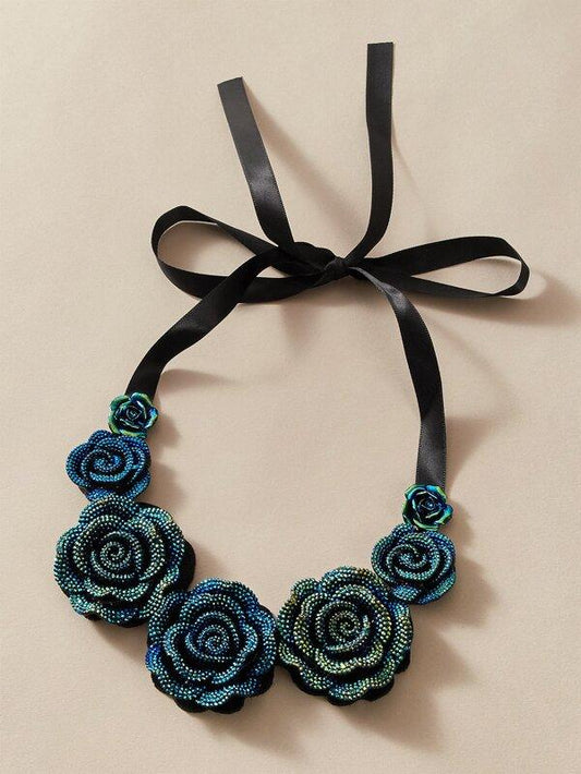 Flower Decor Choker - INS | Online Fashion Free Shipping Clothing, Dresses, Tops, Shoes