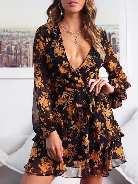 Fly With Me Dress - Black/Orange Flower-SALE - Bodycon Dresses - INS | Online Fashion Free Shipping Clothing, Dresses, Tops, Shoes - 15/03/2021 - Bodycon Dress - Color_Yellow
