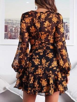 Fly With Me Dress - Black/Orange Flower-SALE - Bodycon Dresses - INS | Online Fashion Free Shipping Clothing, Dresses, Tops, Shoes - 15/03/2021 - Bodycon Dress - Color_Yellow