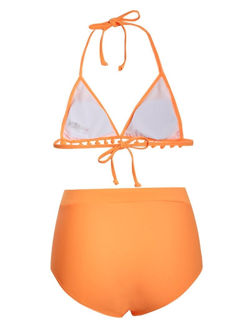 Fringed Cutout High Waist Split Bikini - Bikinis - INS | Online Fashion Free Shipping Clothing, Dresses, Tops, Shoes - 05/05/2021 - BIK210505173 - Category_Bikinis