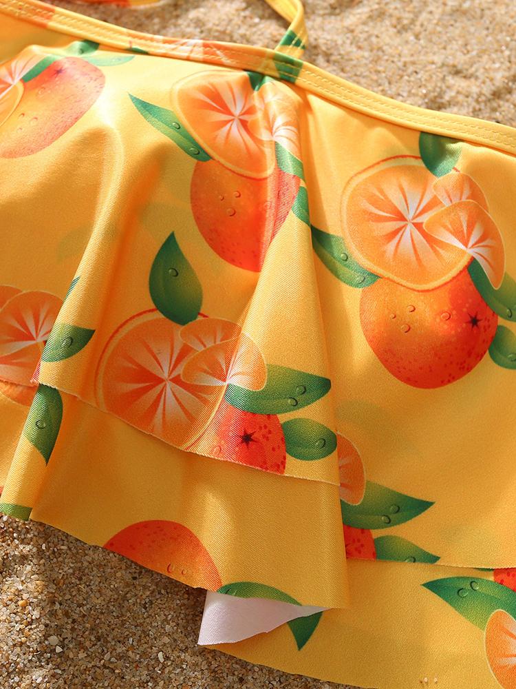 Fruit Print Halter Strappy Two Piece Swimsuit - Swimsuits - INS | Online Fashion Free Shipping Clothing, Dresses, Tops, Shoes - 06/04/2021 - Beach - L