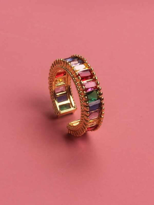 Gemstone Decor Cuff Ring - INS | Online Fashion Free Shipping Clothing, Dresses, Tops, Shoes