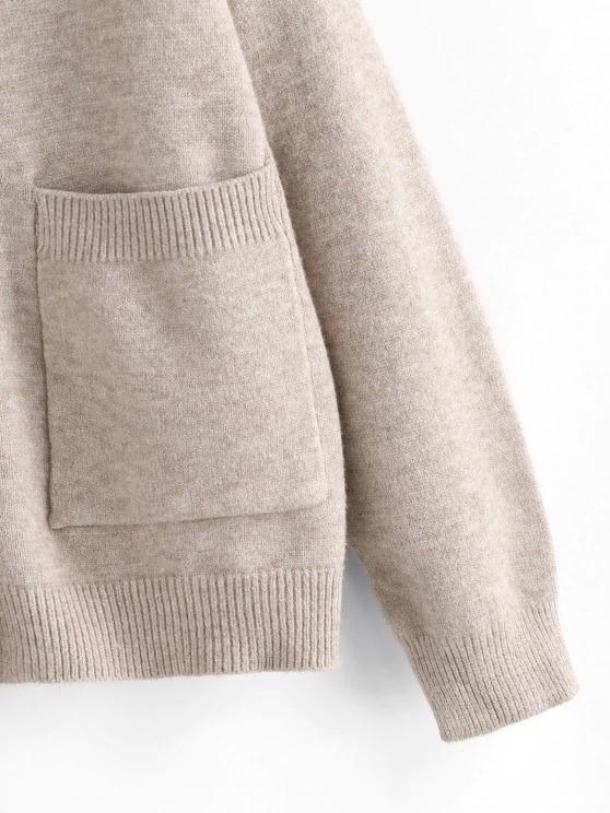 Geometric Plunging Button Up Cardigan - INS | Online Fashion Free Shipping Clothing, Dresses, Tops, Shoes