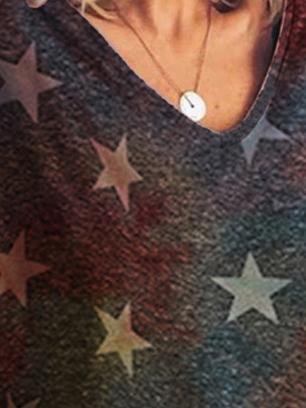 Gradient Print Short-sleeved T-shirt - T-Shirt - INS | Online Fashion Free Shipping Clothing, Dresses, Tops, Shoes - 02/06/2021 - Color_Black - Color_Brown