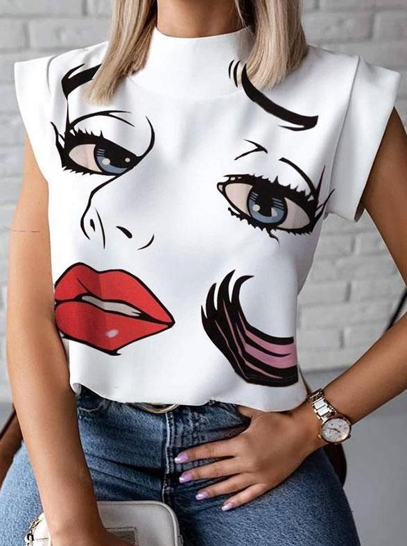 Graphic Print Sweet T-Shirt - Mx T-shirts - INS | Online Fashion Free Shipping Clothing, Dresses, Tops, Shoes - GMC-Mx-T-shirts - hotsales - Mx T-shirts
