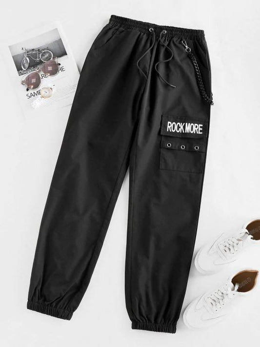 Graphic Rock More Print Cargo Pants - INS | Online Fashion Free Shipping Clothing, Dresses, Tops, Shoes