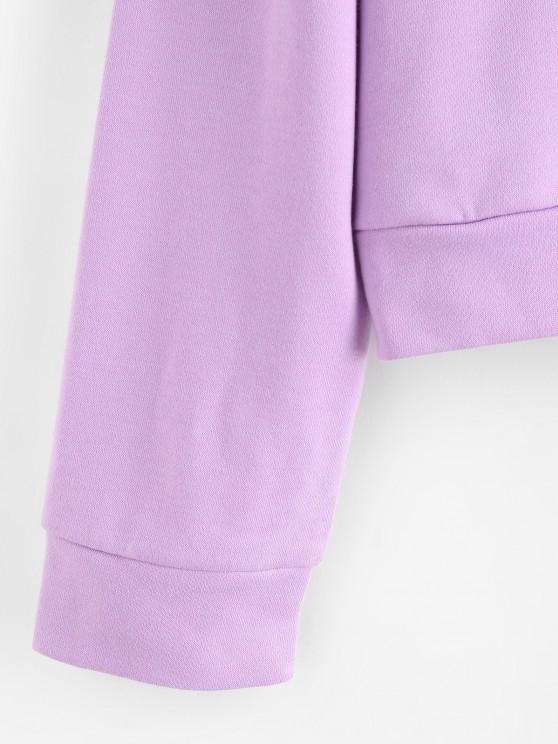 Graphic Two Tone Drop Shoulder Sweatshirt - INS | Online Fashion Free Shipping Clothing, Dresses, Tops, Shoes