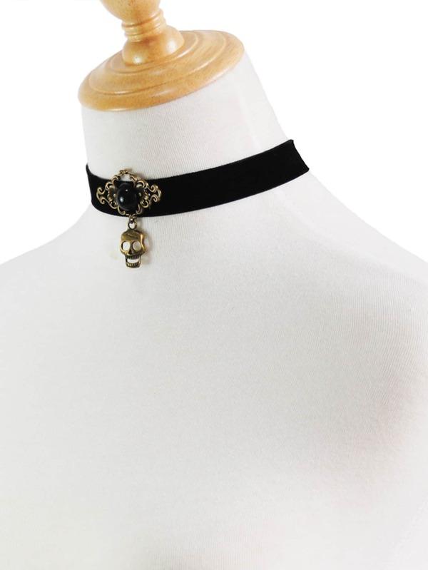 Halloween Skull Charm Choker - INS | Online Fashion Free Shipping Clothing, Dresses, Tops, Shoes