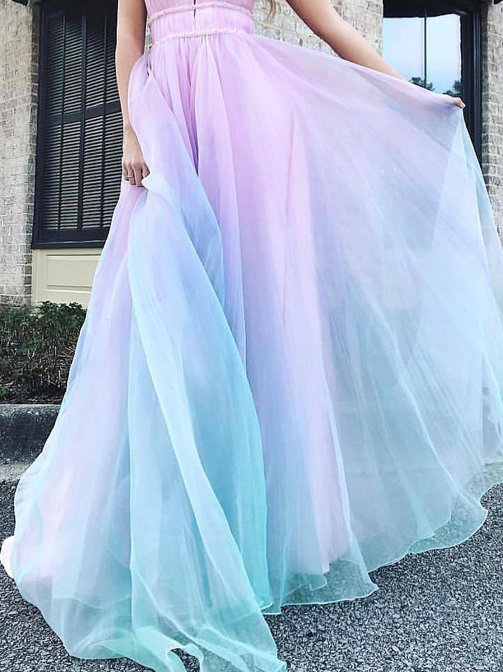 Halter Sleeveless Deep V-Neck Formal Dress - Maxi Dresses - INS | Online Fashion Free Shipping Clothing, Dresses, Tops, Shoes - 17/06/2021 - 40-50 - Category_Maxi Dresses