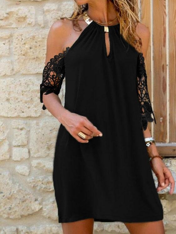 Halter Strapless Irregular Short Dress - Mini Dresses - INS | Online Fashion Free Shipping Clothing, Dresses, Tops, Shoes - 07/06/2021 - Color_Black - Color_Blue