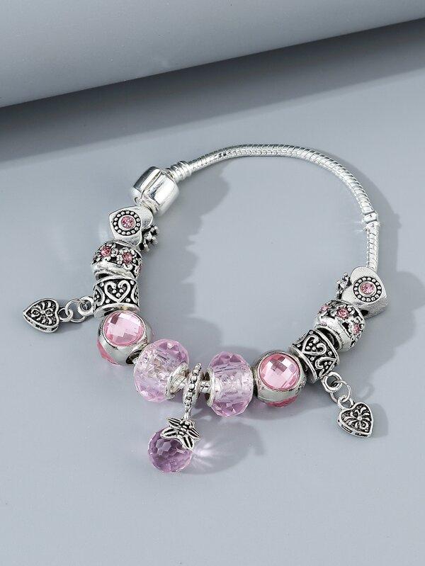 Heart Bead Decor Bracelet - INS | Online Fashion Free Shipping Clothing, Dresses, Tops, Shoes