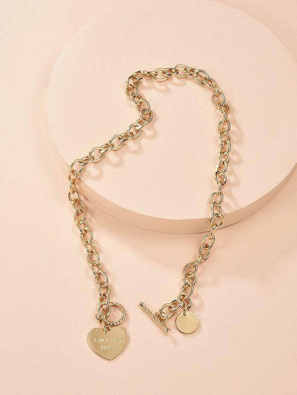 Heart Charm Chain Necklace - INS | Online Fashion Free Shipping Clothing, Dresses, Tops, Shoes