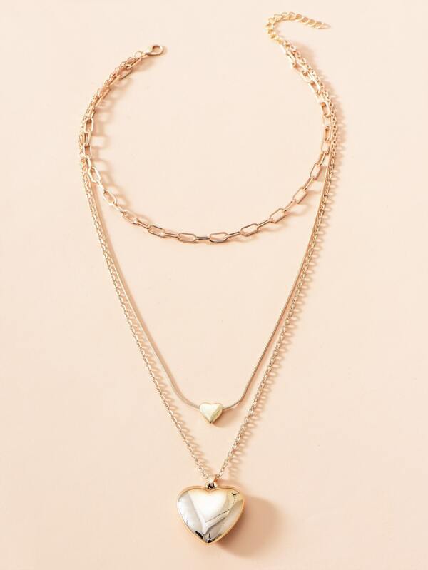 Heart Charm Layered Necklace - INS | Online Fashion Free Shipping Clothing, Dresses, Tops, Shoes