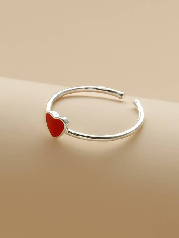 Heart Detail Cuff Ring - INS | Online Fashion Free Shipping Clothing, Dresses, Tops, Shoes