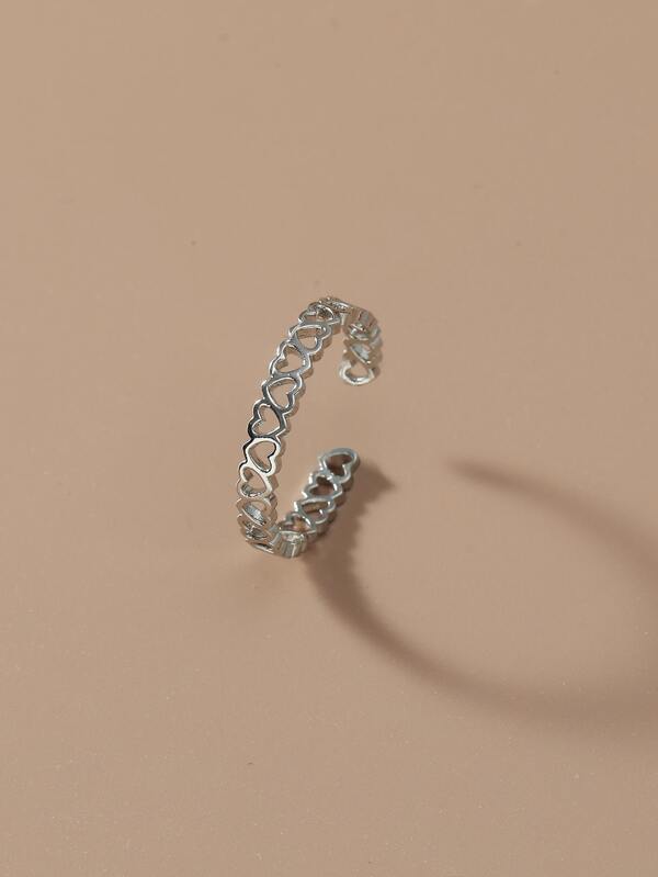 Heart Detail Hollow Cuff Ring - INS | Online Fashion Free Shipping Clothing, Dresses, Tops, Shoes