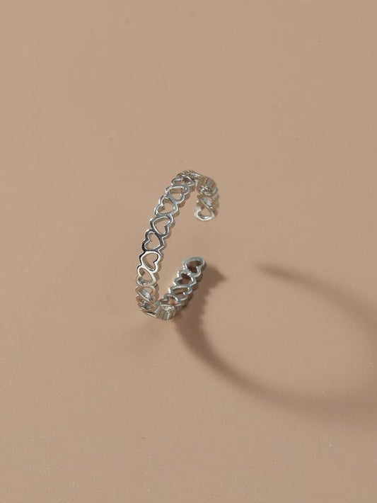 Heart Detail Hollow Cuff Ring - INS | Online Fashion Free Shipping Clothing, Dresses, Tops, Shoes