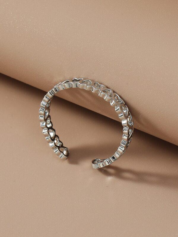 Heart Detail Hollow Cuff Ring - INS | Online Fashion Free Shipping Clothing, Dresses, Tops, Shoes