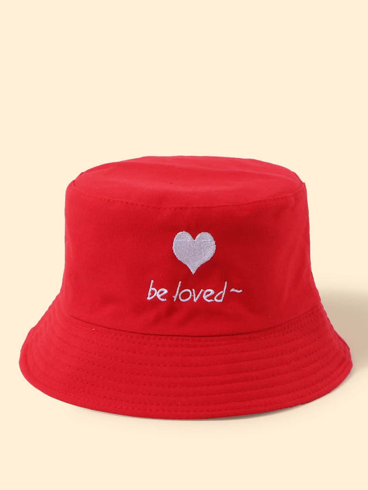 Heart Embroidery Bucket Hat - INS | Online Fashion Free Shipping Clothing, Dresses, Tops, Shoes