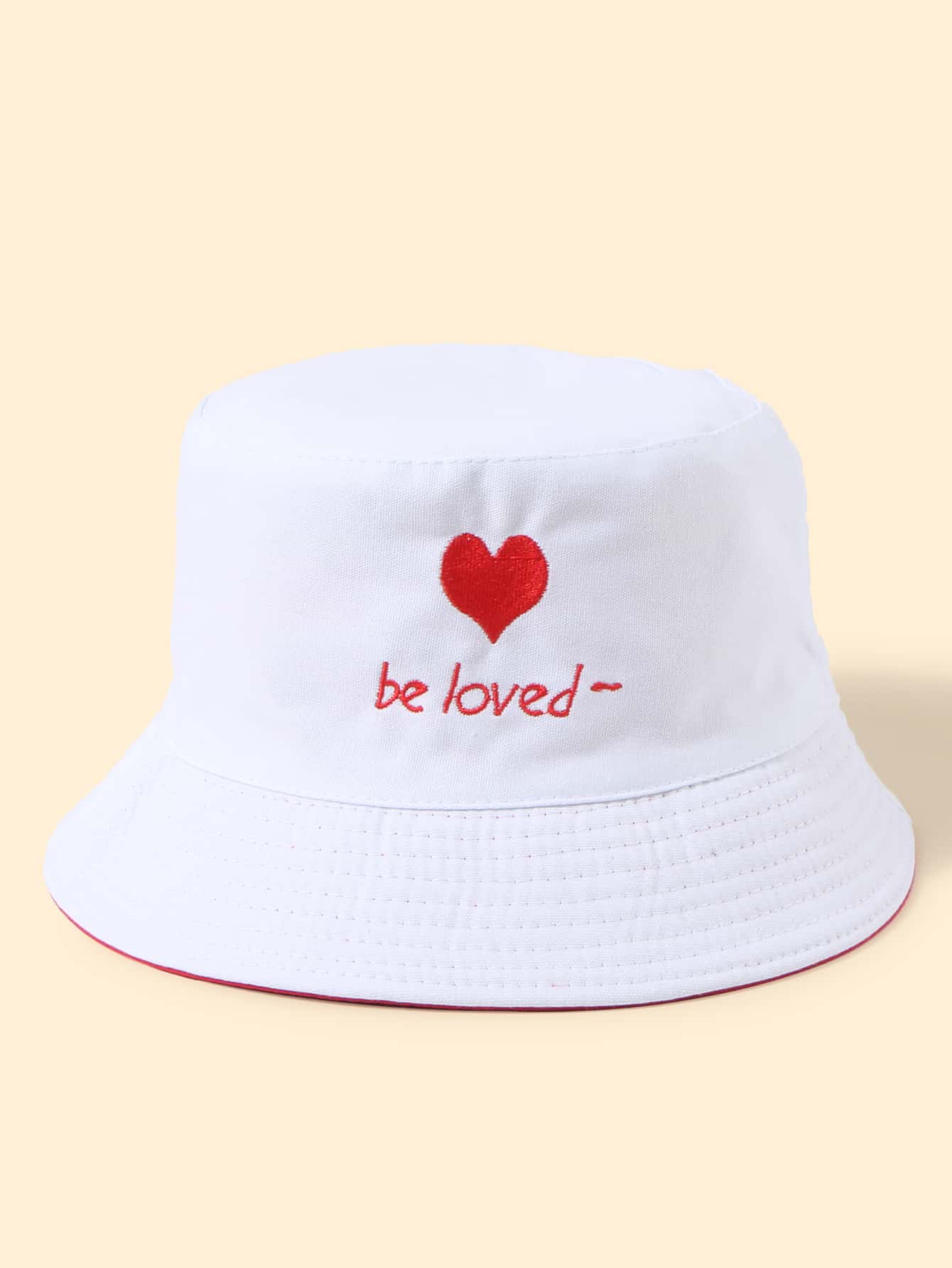 Heart Embroidery Bucket Hat - INS | Online Fashion Free Shipping Clothing, Dresses, Tops, Shoes
