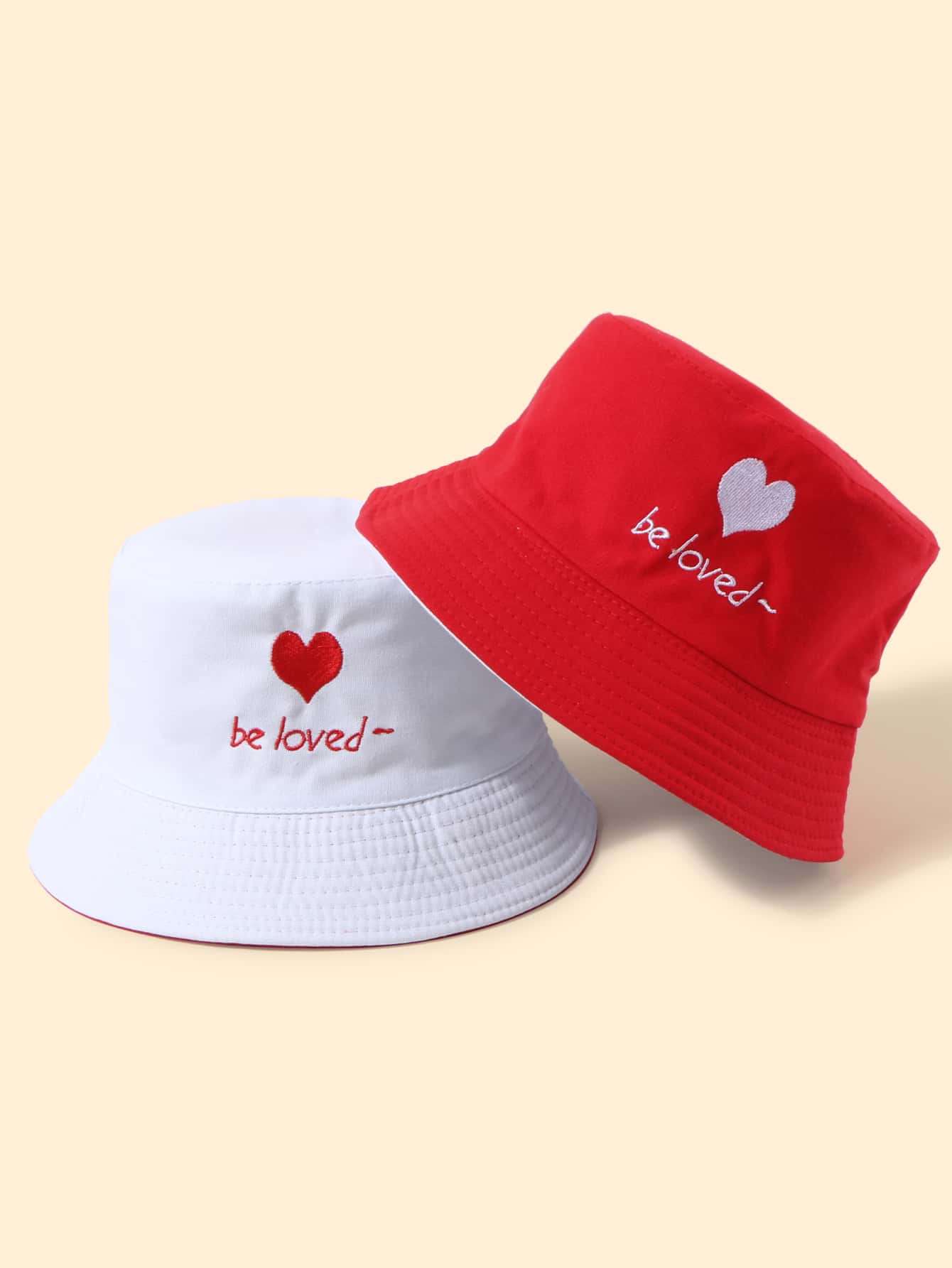 Heart Embroidery Bucket Hat - INS | Online Fashion Free Shipping Clothing, Dresses, Tops, Shoes