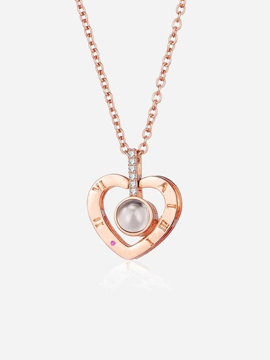 Heart Pendant Projection Necklace - INS | Online Fashion Free Shipping Clothing, Dresses, Tops, Shoes