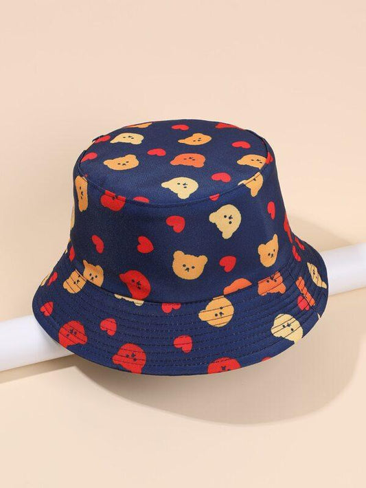 Heart Print Bucket Hat - INS | Online Fashion Free Shipping Clothing, Dresses, Tops, Shoes