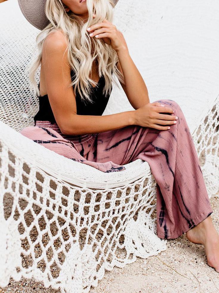 High-waist Printed Wide-leg Pants - Pants - INS | Online Fashion Free Shipping Clothing, Dresses, Tops, Shoes - 20-30 - 23/06/2021 - BOT2106231111