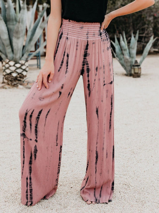 High-waist Printed Wide-leg Pants - Pants - INS | Online Fashion Free Shipping Clothing, Dresses, Tops, Shoes - 20-30 - 23/06/2021 - BOT2106231111