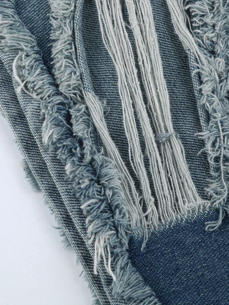 High Waist Ripped Washed Denim Shorts - Shorts - INS | Online Fashion Free Shipping Clothing, Dresses, Tops, Shoes - 10-20 - 17/07/2021 - Bottoms