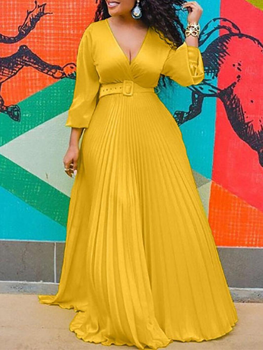 High Waist Slim Solid Elegant Fashion Long-sleeved Long Dress - Maxi Dresses - INS | Online Fashion Free Shipping Clothing, Dresses, Tops, Shoes - 20/07/2021 - 40-50 - color-black